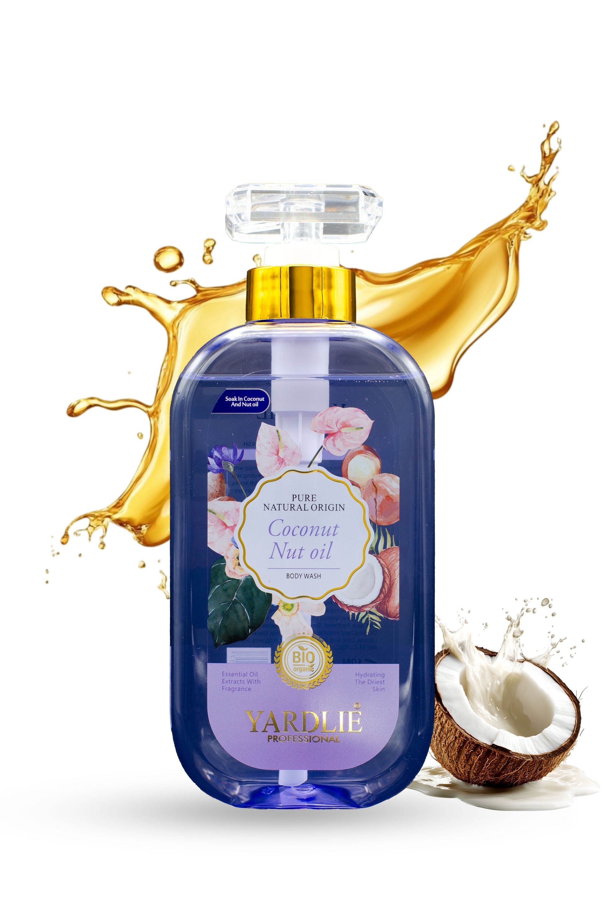 YARDLIE Body Wash | Coconut & Nut Oil Bio Organic Hydrating Driest Skin | Yardlie | 500ml