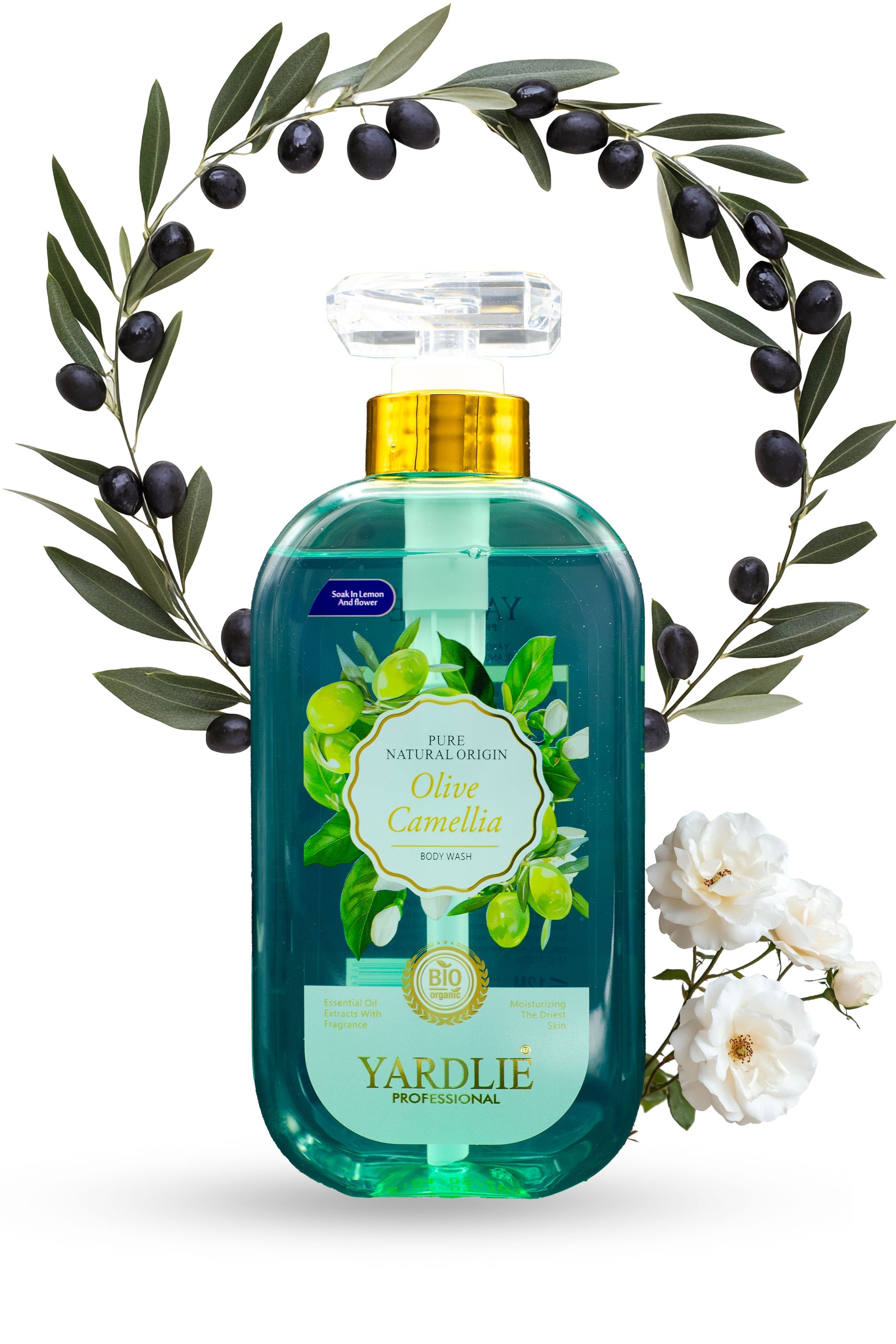 Body Wash | Olive & Camellia | Bio Organic | Hydrating Driest Skin | Yardlie | 500ml