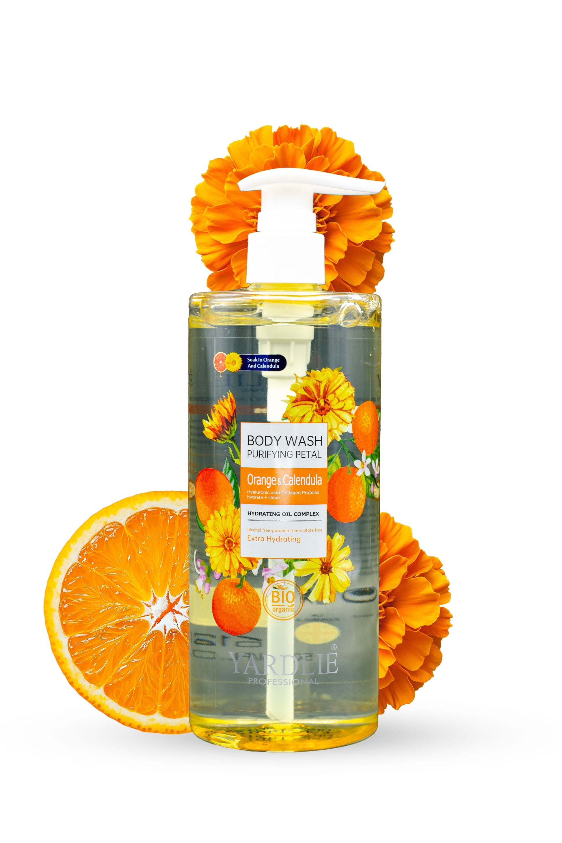YARDLIE Body Wash | Orange & Calendula | Bio Organic | Extra Hydrating | Yardlie | 500ml |
