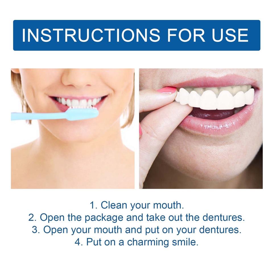 EELHOE Teeth Braces Adjustable Snap on Smile Teeth Veneers
