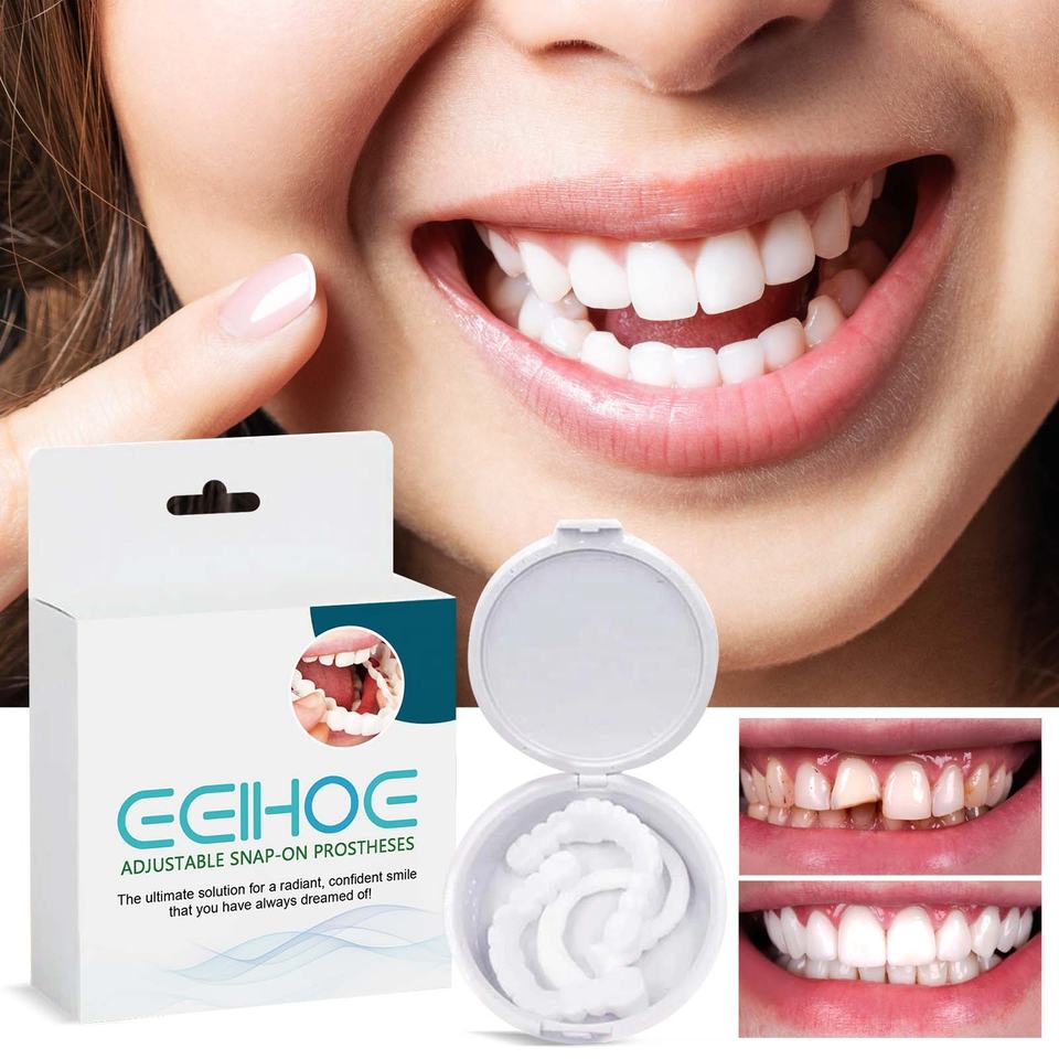 EELHOE Teeth Braces Adjustable Snap on Smile Teeth Veneers