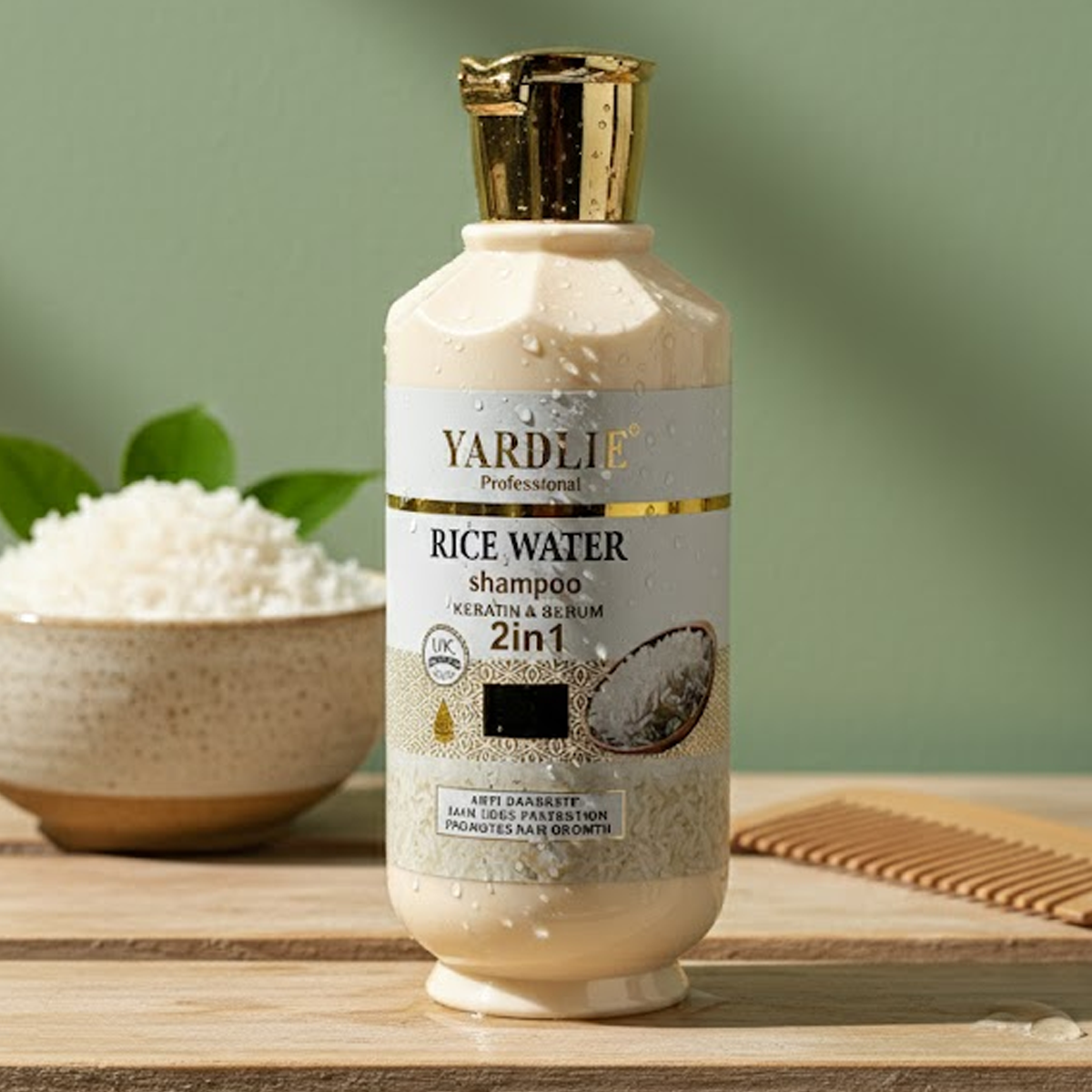 Yardlie Professional Rice Water 2-in-1 Shampoo - 500g | Strengthening & Nourishing Formula