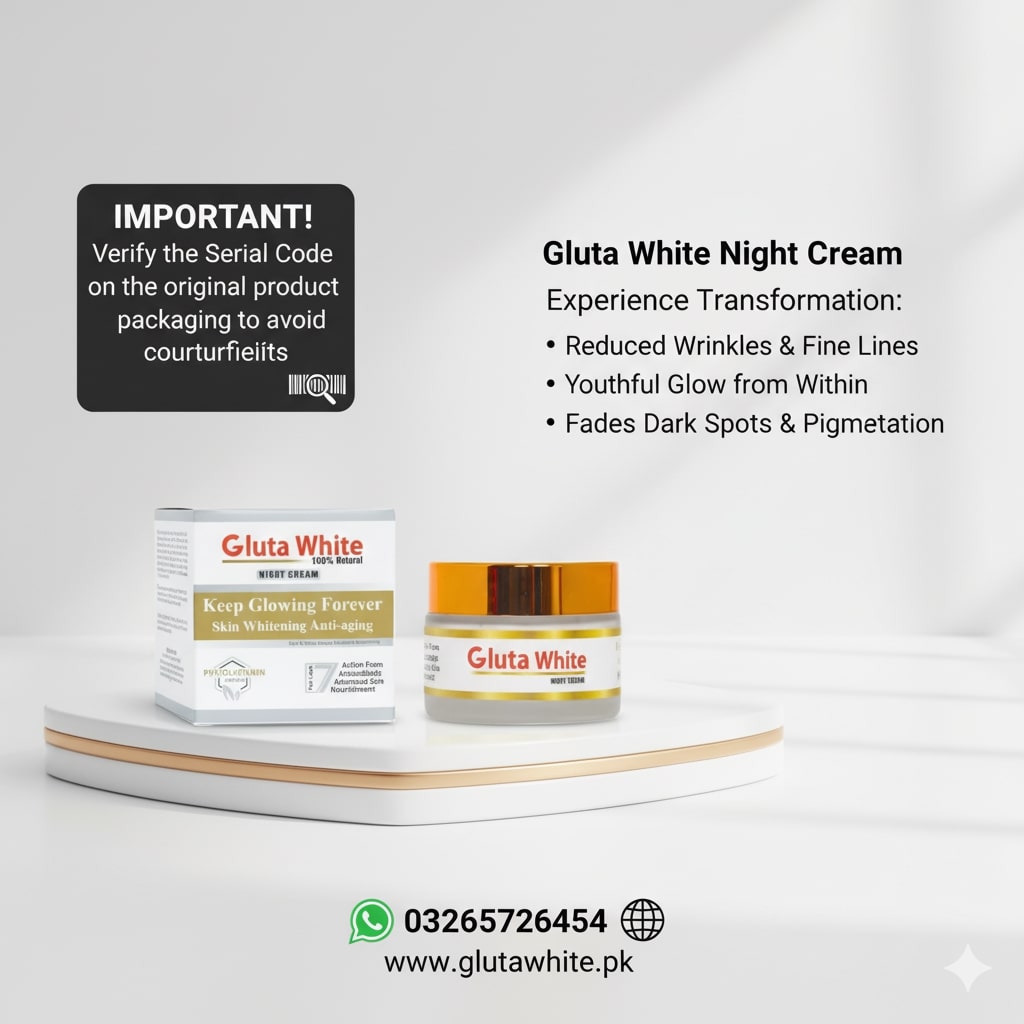 Gluta White Cream for Face Whitening & Brightening