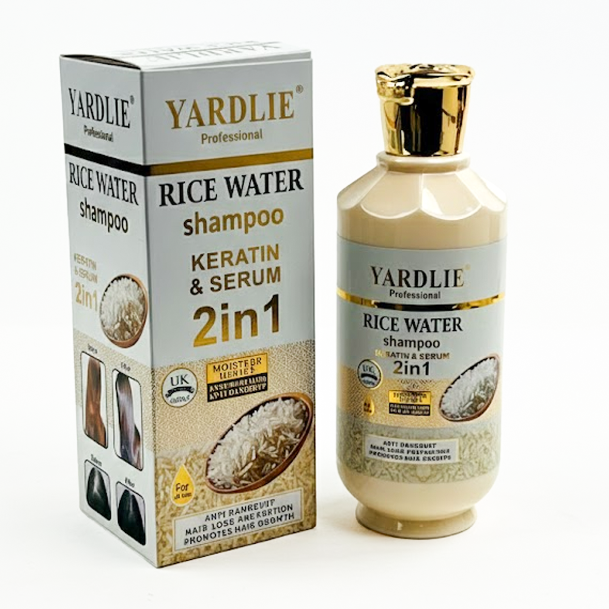 Yardlie Professional Rice Water 2-in-1 Shampoo - 500g | Strengthening & Nourishing Formula